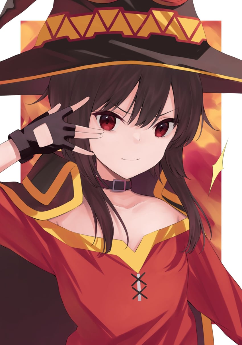 megumin (kono subarashii sekai ni shukufuku wo!) drawn by honno_matone
