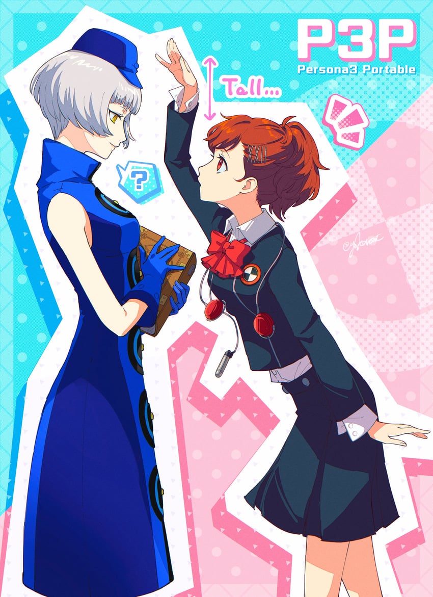 shiomi kotone and elizabeth (persona and 2 more) drawn by yokaroni