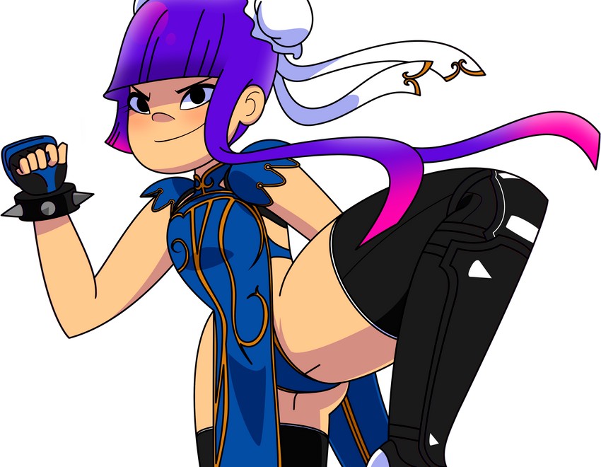 chun-li and miko kubota (street fighter and 2 more) drawn by stiky_finkaz