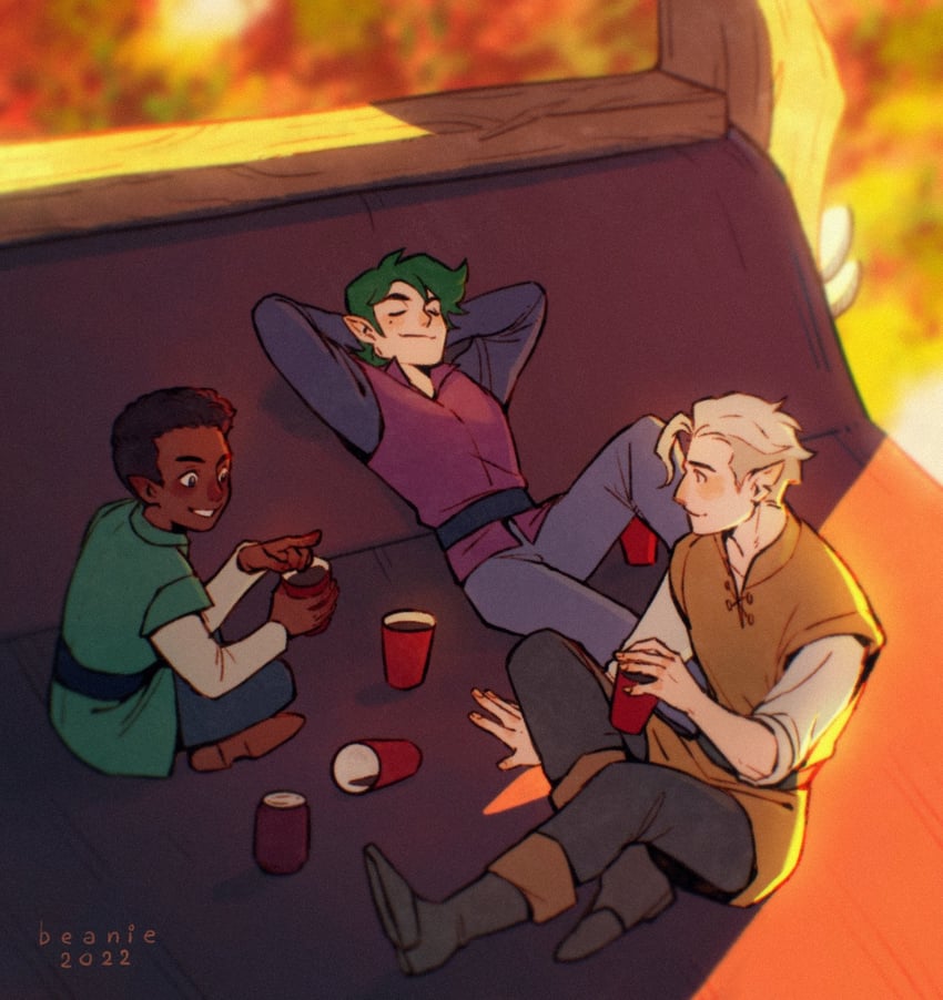 hunter, gus porter, and edric blight (the owl house) drawn by beaniewinnie96