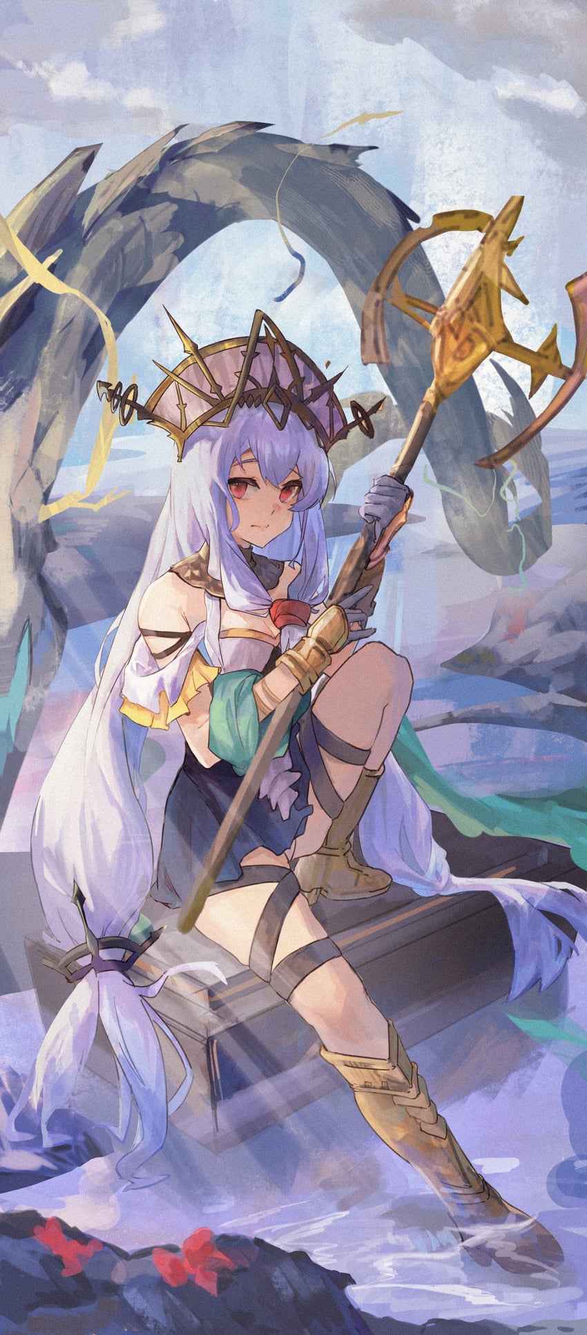 skadi and skadi the corrupting heart (arknights) drawn by milbi