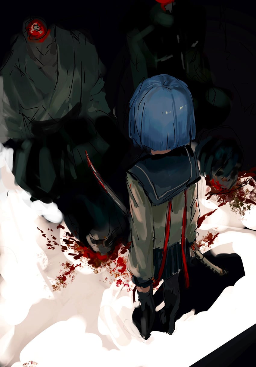 minato kageaki and ayane ichijou (nitroplus and 1 more) drawn by ashashio
