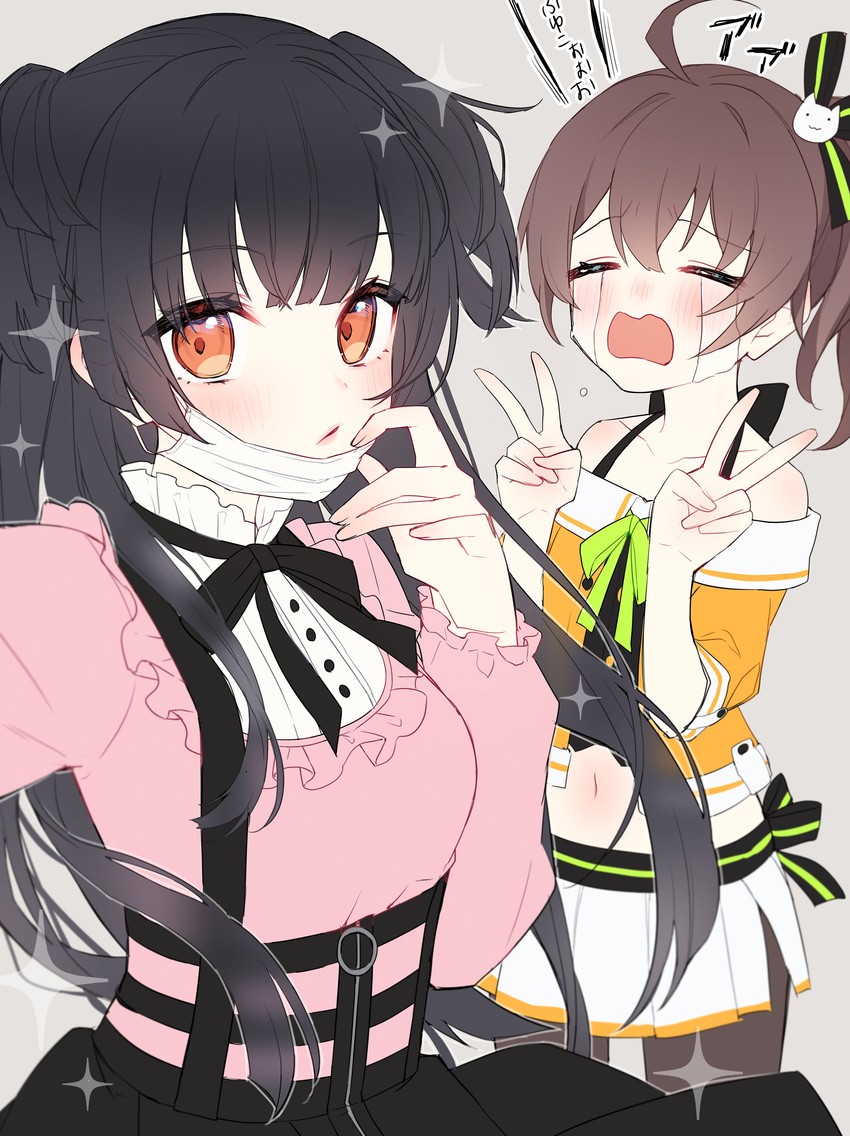 natsuiro matsuri and mayuzumi fuyuko (hololive and 2 more) drawn by chiyomaru_(yumichiyo0606)