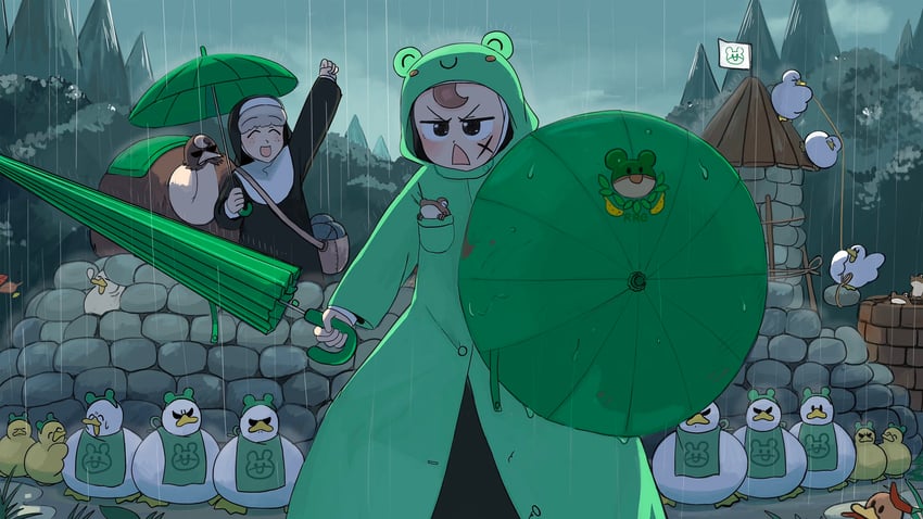 froggy nun and sheep nun (little nuns) drawn by diva_(hyxpk)
