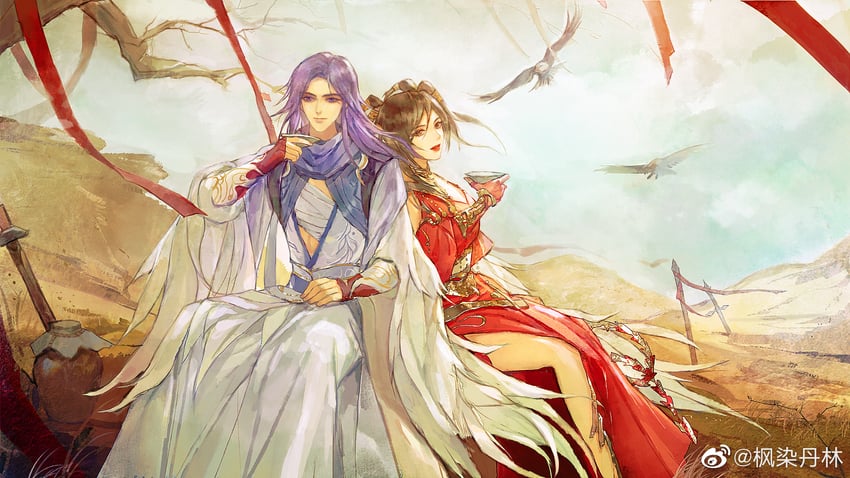 chi lian and baifeng (qinshi mingyue) drawn by feng_ran_dan_lin