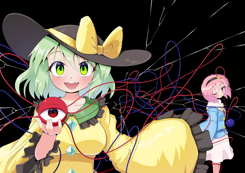 komeiji koishi and komeiji satori (touhou) drawn by polyhedron2