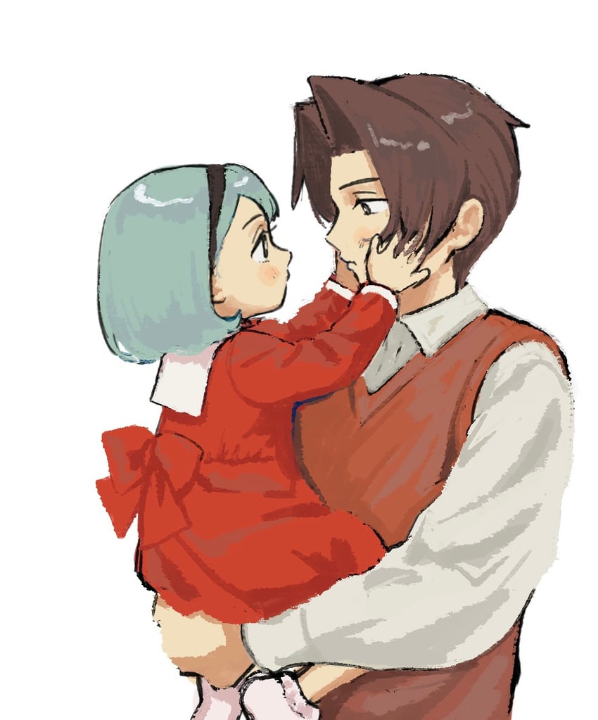 miles edgeworth and franziska von karma (ace attorney) drawn by renshu_usodayo