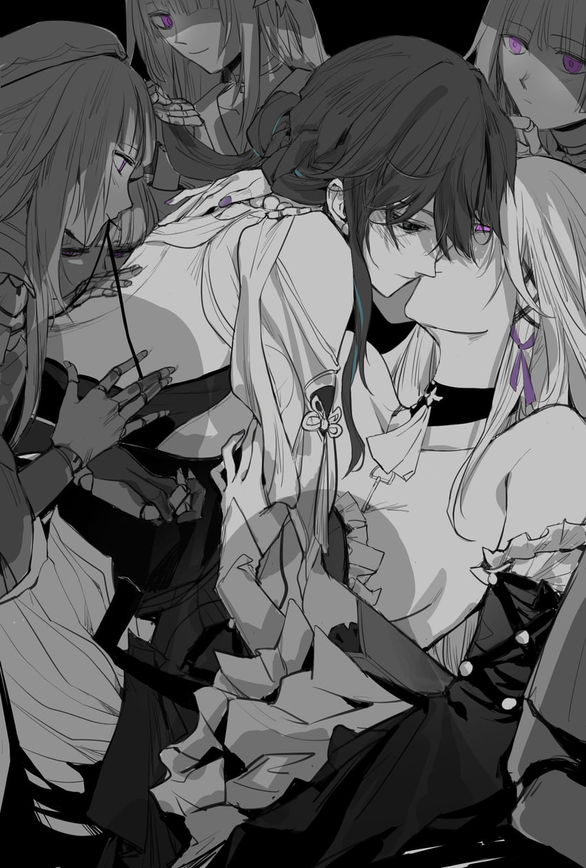 herta, the herta, and ruan mei (honkai and 1 more) drawn by alpha.e