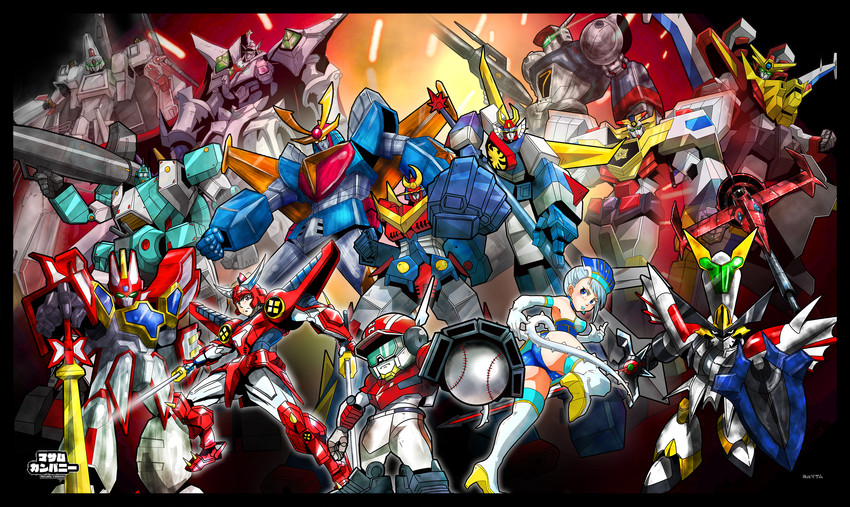 karina lyle, blue rose, vifam, swordfish ii, zambot 3, and 11 more (tiger & bunny and 16 more) drawn by masamu_(leonore69)