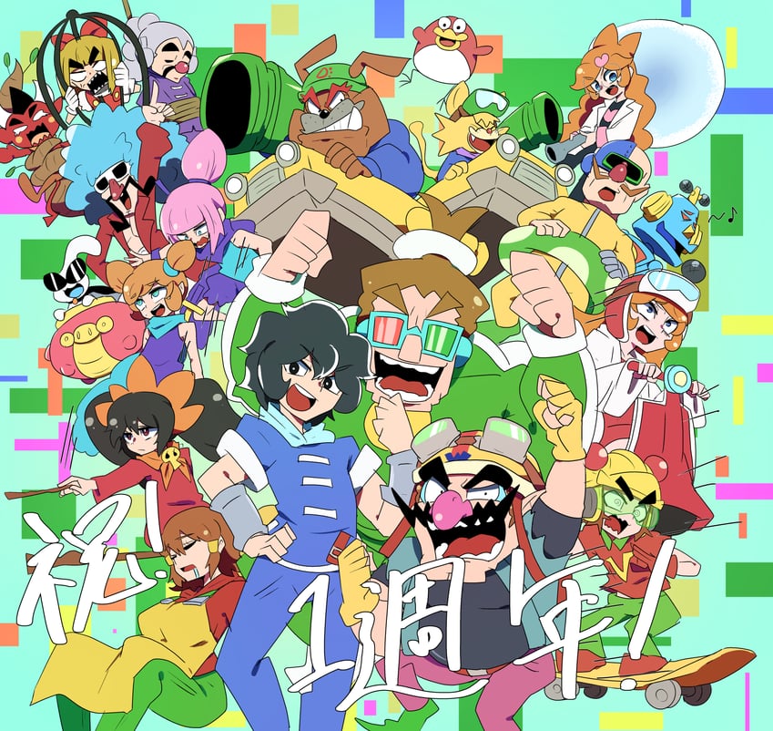 ashley, wario, mona, red, penny crygor, and 15 more (warioware and 1 more) drawn by chicken-rib