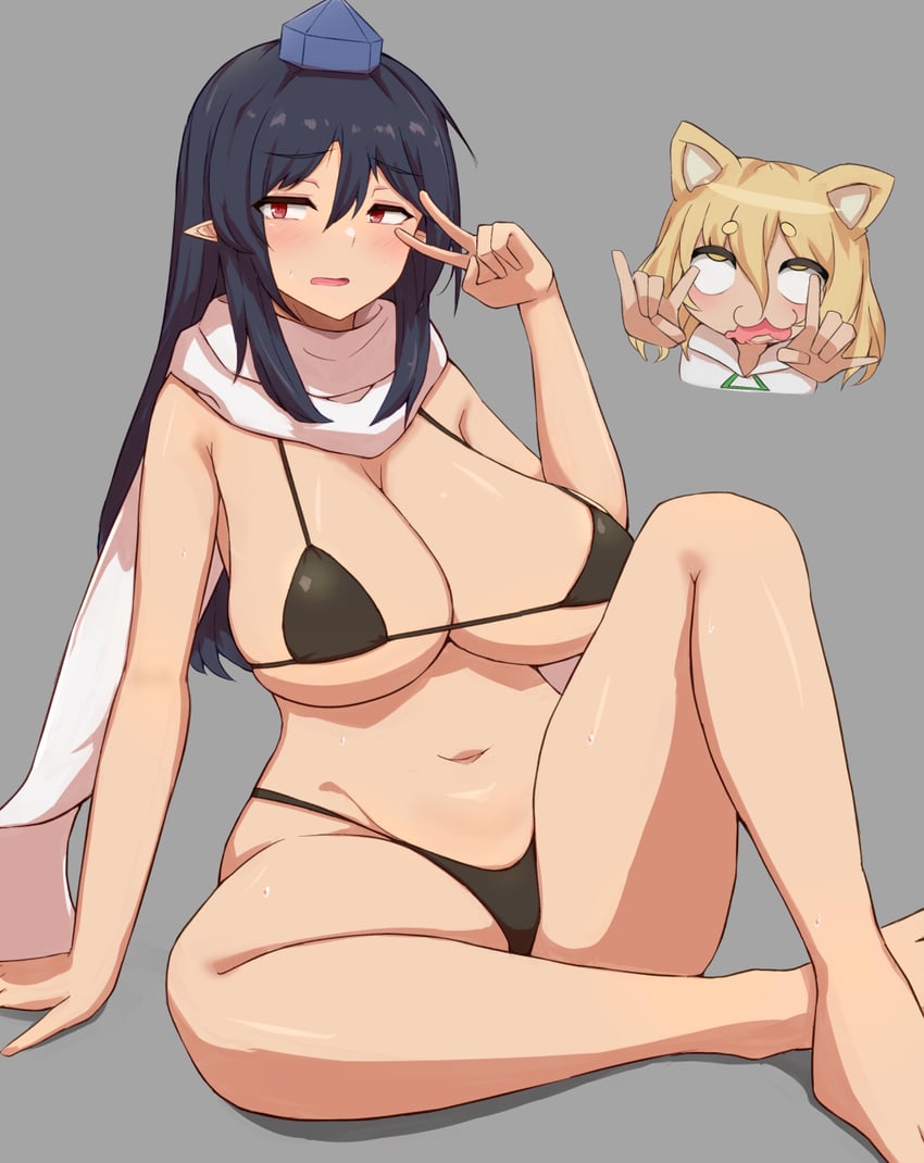 kudamaki tsukasa and iizunamaru megumu (touhou) drawn by mani_padme