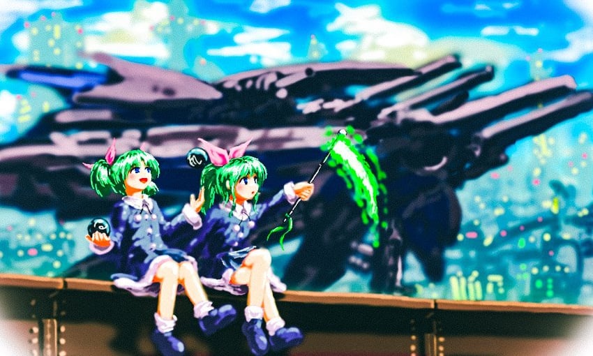 mei and mai (seihou and 1 more) drawn by ufo_no_11
