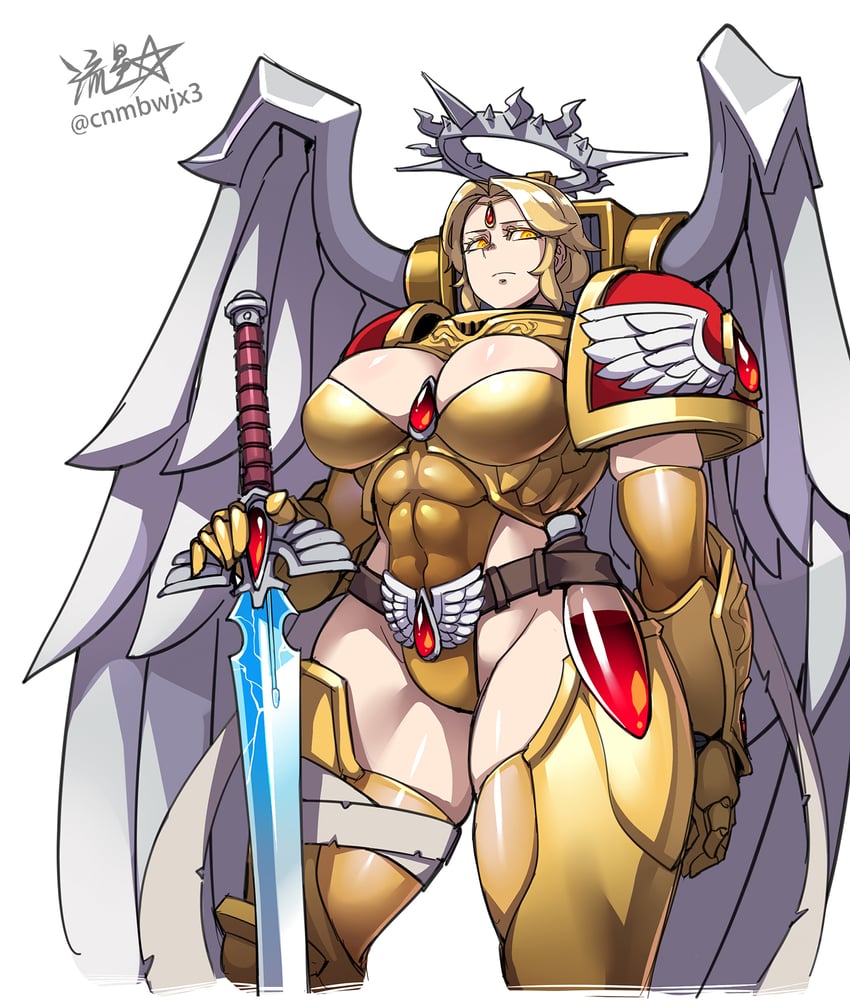 adeptus astartes and sanguinor (warhammer 40k) drawn by ryuusei_(mark_ii)