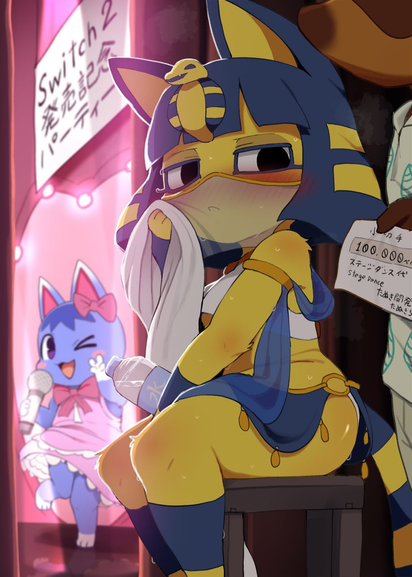 ankha, tom nook, and rosie (animal crossing) drawn by dagasi