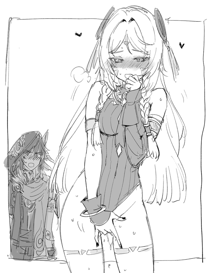 citlali and ororon (genshin impact) drawn by sbs
