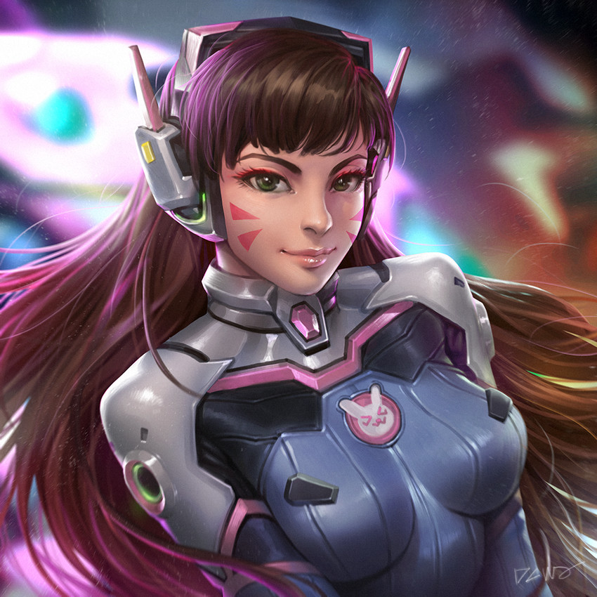 d.va (overwatch and 1 more) drawn by dcwj