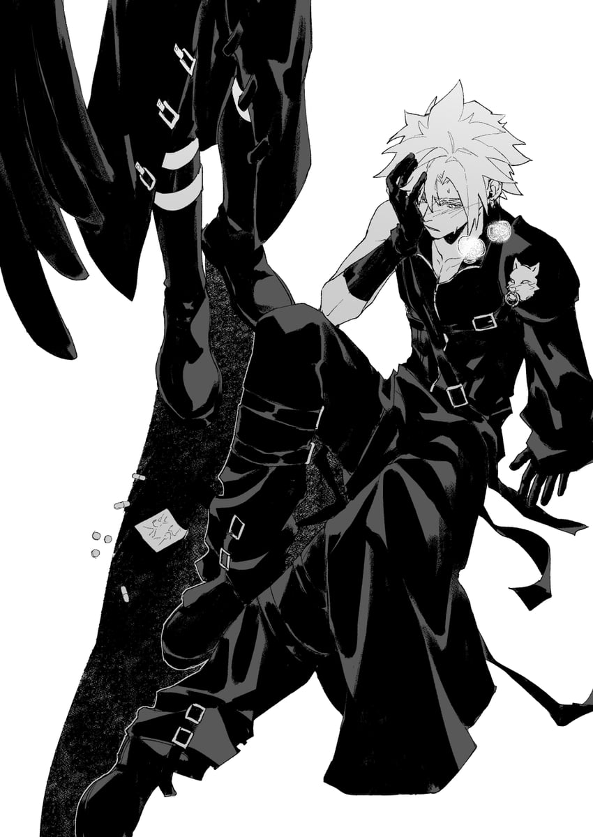 cloud strife and sephiroth (final fantasy and 2 more) drawn by zhao_yi