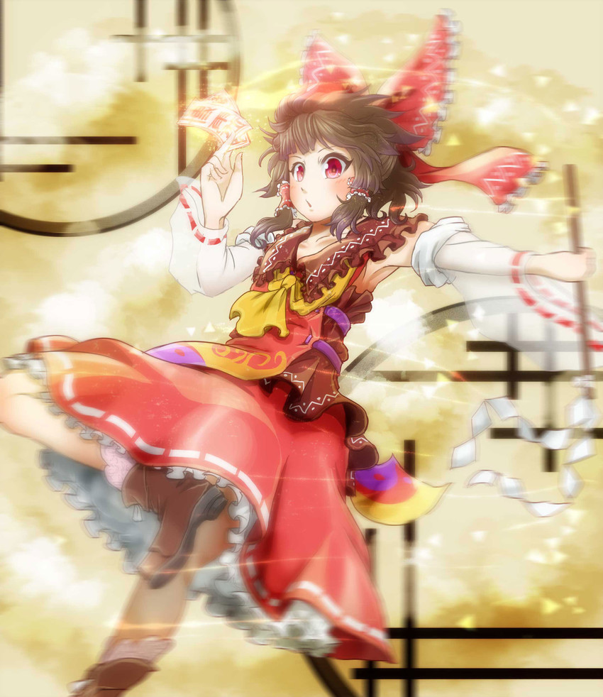 hakurei reimu (touhou) drawn by chamaji