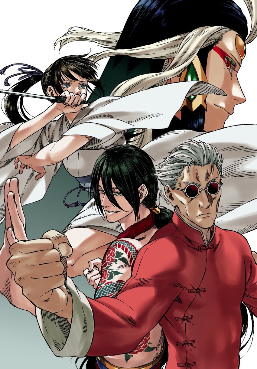 yan qing, li shuwen, shi huang di, and jing ke (fate and 1 more) drawn by kofunami_nana