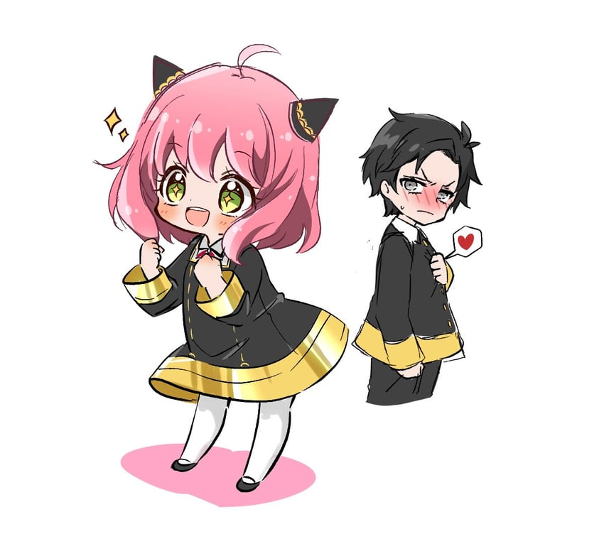 anya and damian desmond (spy x family) drawn by kira0902