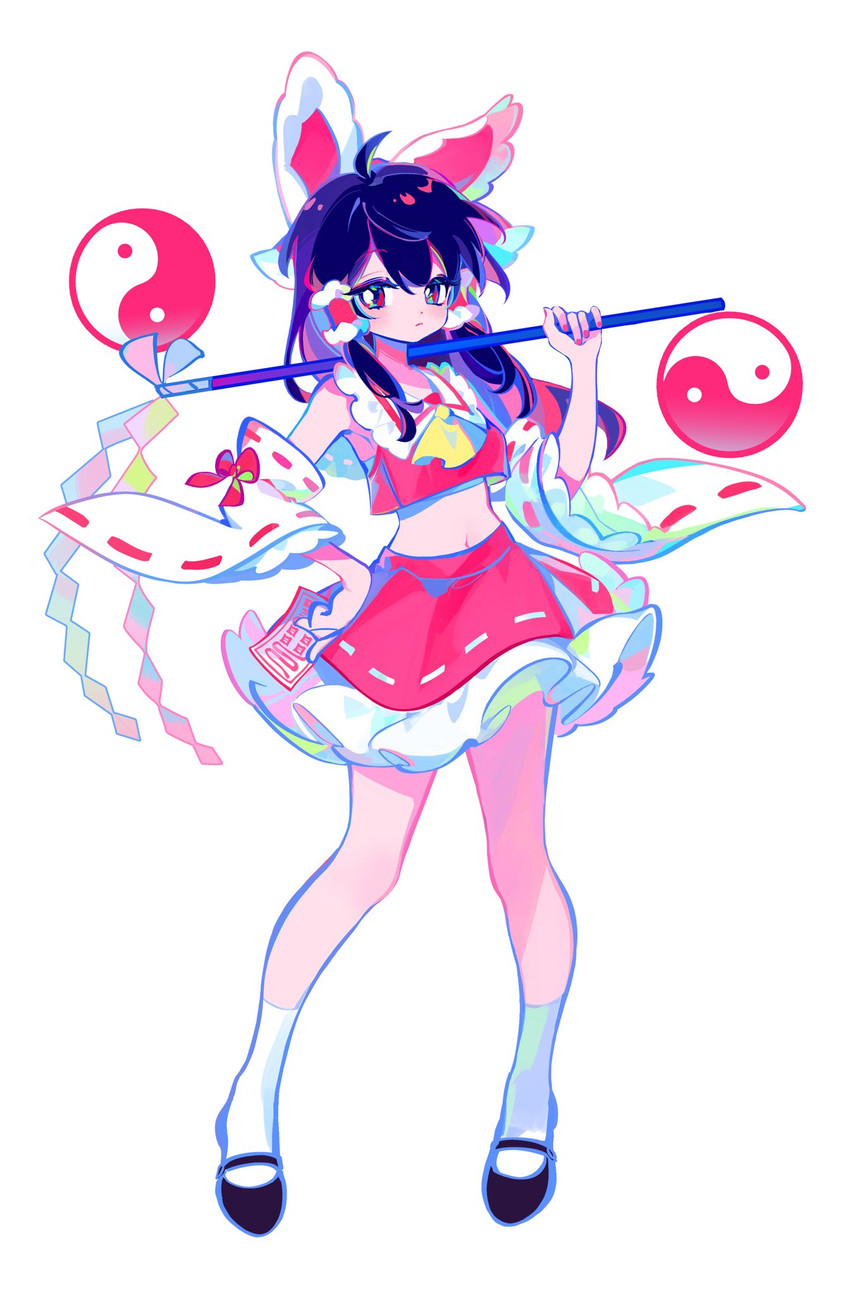 hakurei reimu (touhou and 1 more) drawn by rourow
