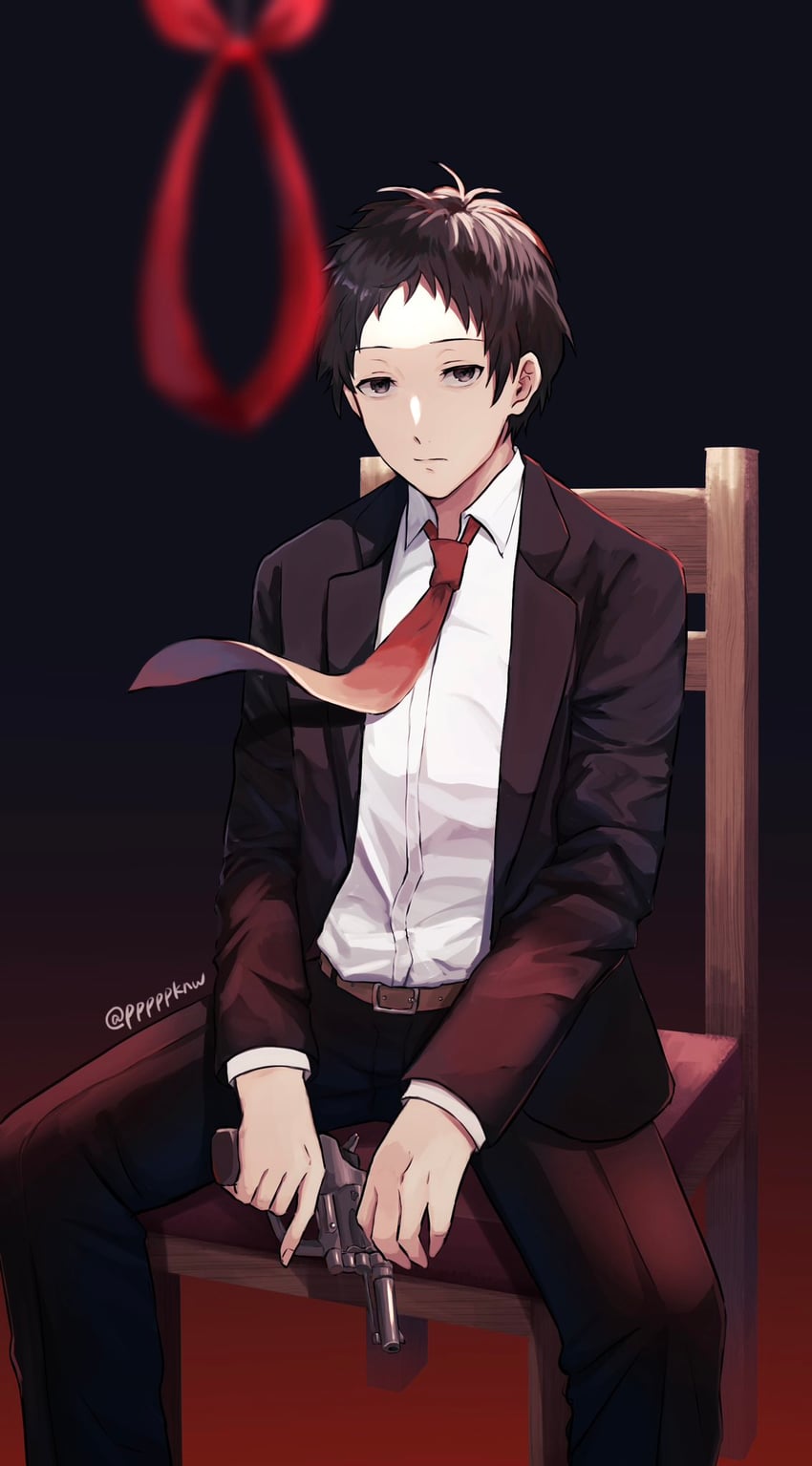 adachi tooru (persona and 1 more) drawn by pppppknw