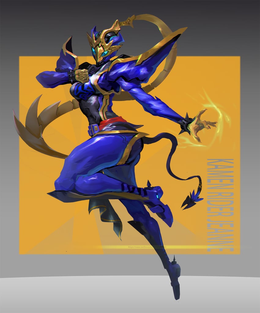 kamen rider jeanne (kamen rider and 1 more) drawn by rcj