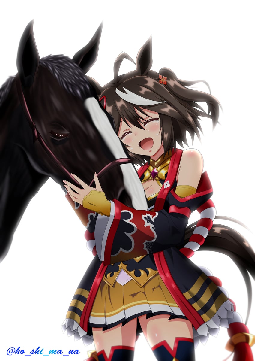 kitasan black and equinox (umamusume and 1 more) drawn by rappasan05