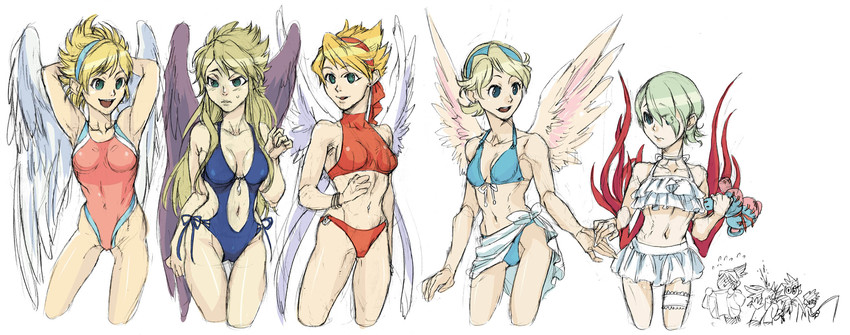 nina and ryu (breath of fire and 5 more) drawn by kaoru70