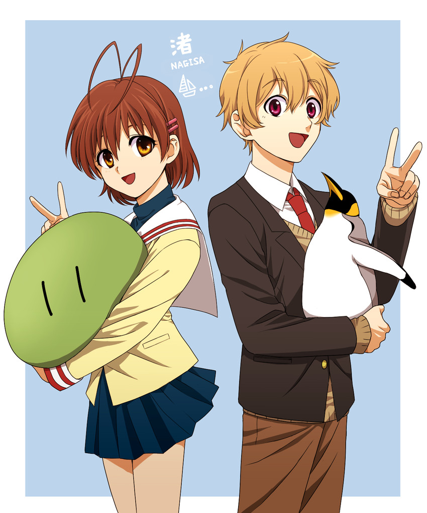 furukawa nagisa and hazuki nagisa (clannad and 3 more) drawn by sugi_(sumisugi)