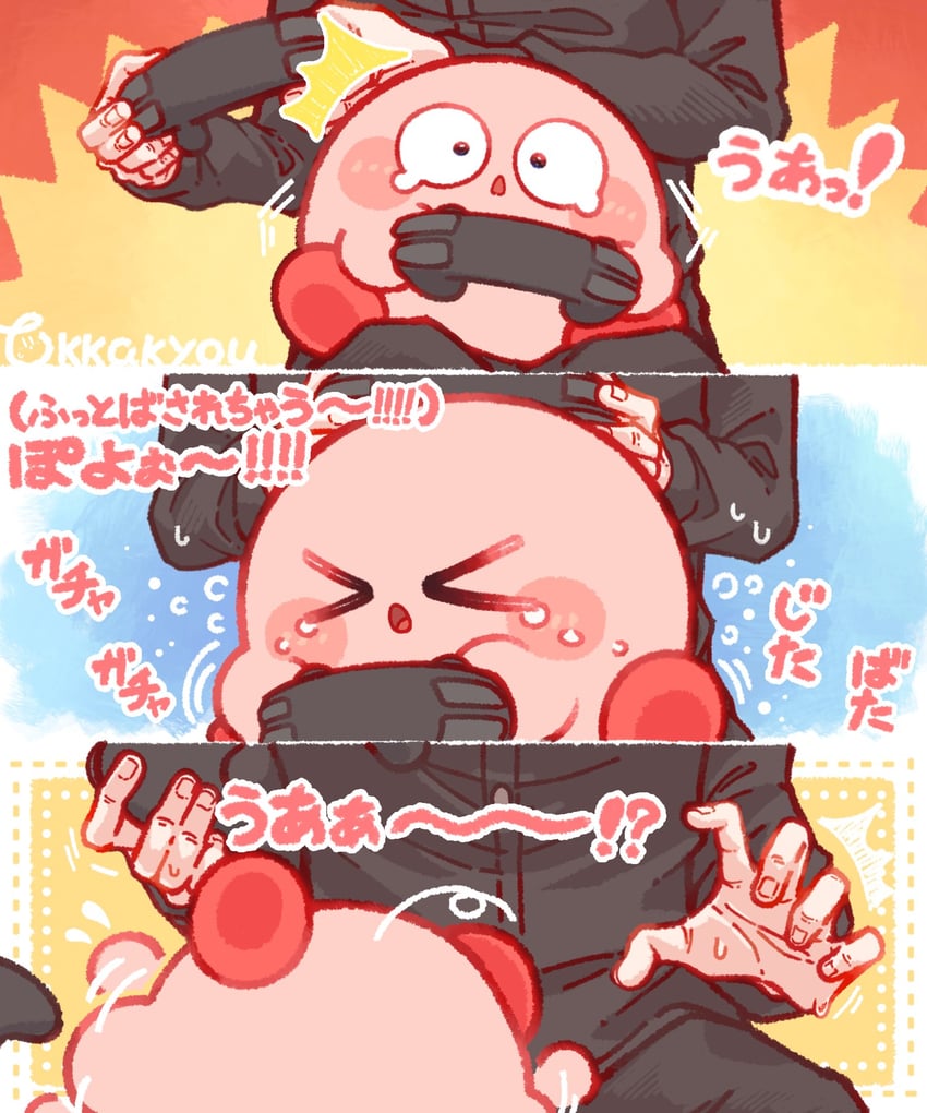 kirby and sakurai masahiro (real life and 1 more) drawn by tokkakyou