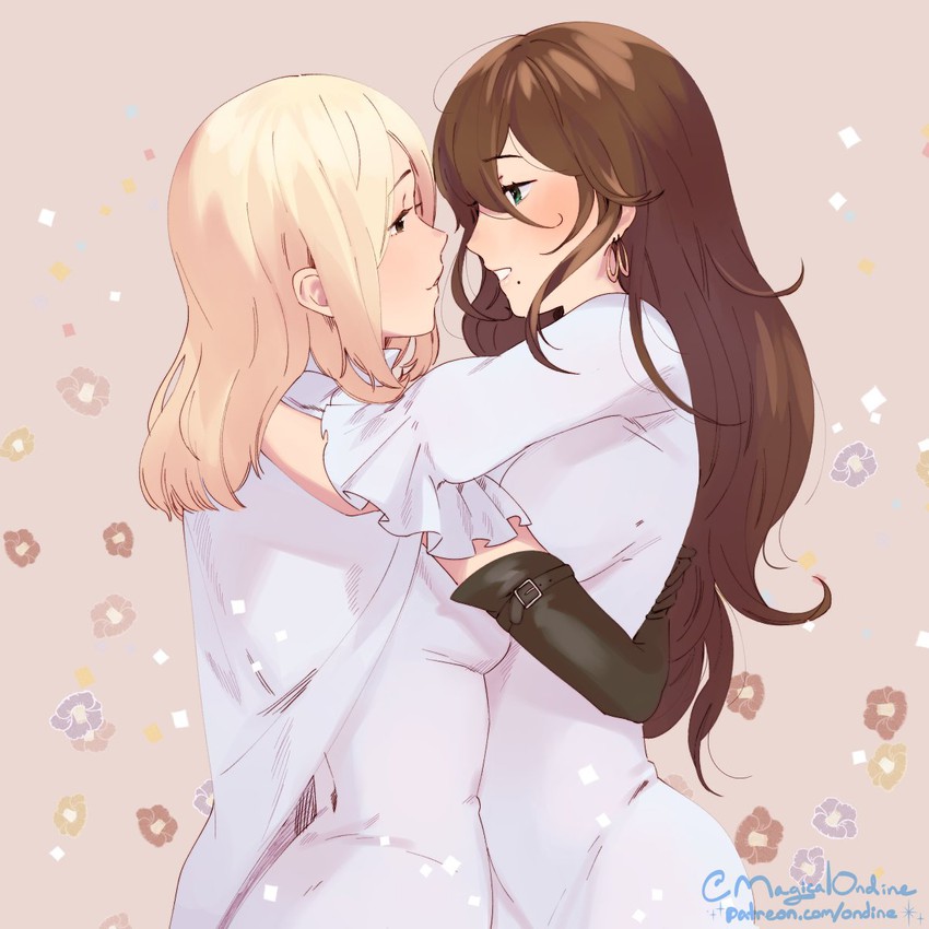 ophilia clement and primrose azelhart (octopath traveler and 1 more) drawn by roarke_(lavenderincubus)
