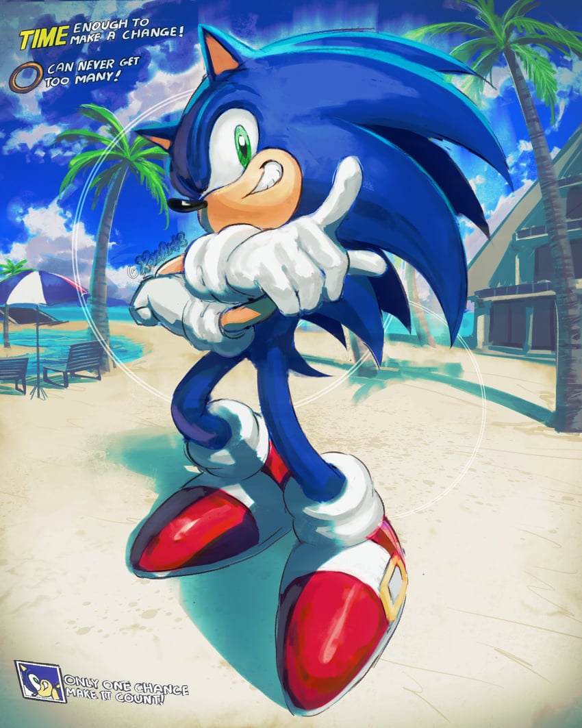 sonic the hedgehog (sonic and 1 more) drawn by kornart