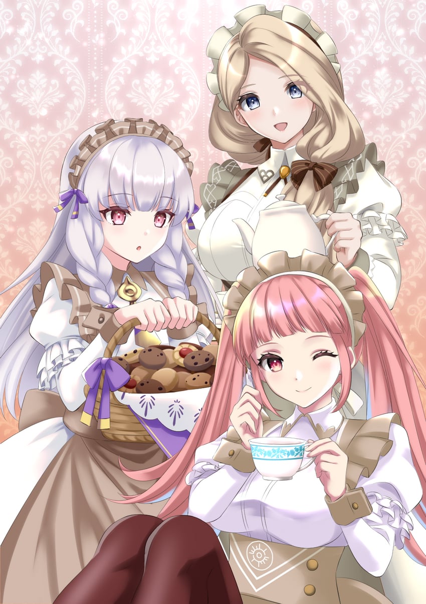 hilda valentine goneril, lysithea von ordelia, and mercedes von martritz (fire emblem and 2 more) drawn by kakiko210