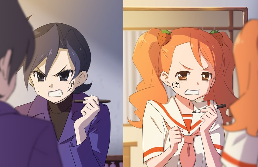 usami ichika, julio, and kuroki rio (precure and 2 more) drawn by tuqi_pix