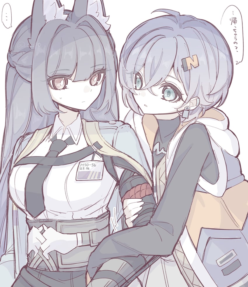 hoshimi miyabi and belle (zenless zone zero) drawn by zzzii0