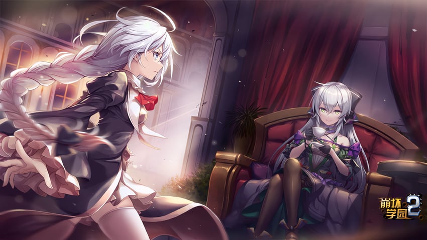 kallen kaslana and iron maiden (honkai and 1 more)