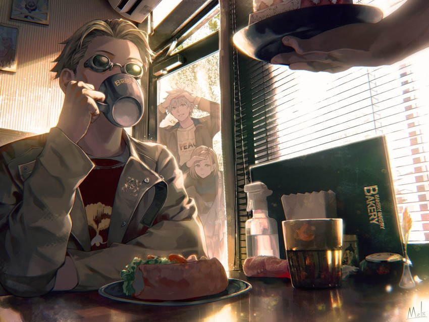 gojou satoru, kugisaki nobara, and nanami kento (jujutsu kaisen) drawn by kyuuba_melo
