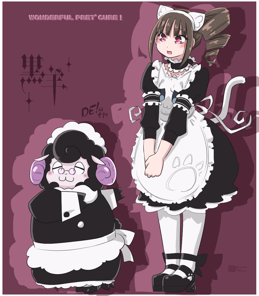 nekoyashiki mayu and mehmeh (precure and 1 more) drawn by aoneco