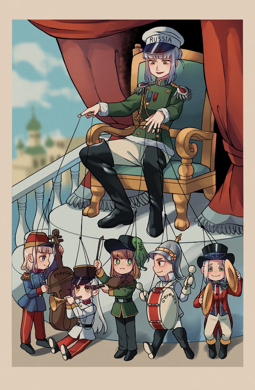 france, russian empire, german empire, and empire of austria (original) drawn by kuroussa