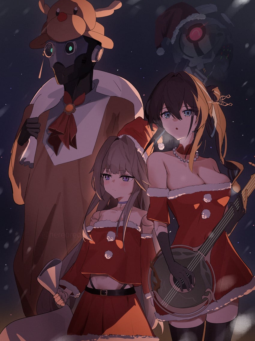 herta, ruan mei, screwllum, and nous (honkai and 1 more) drawn by hereokita