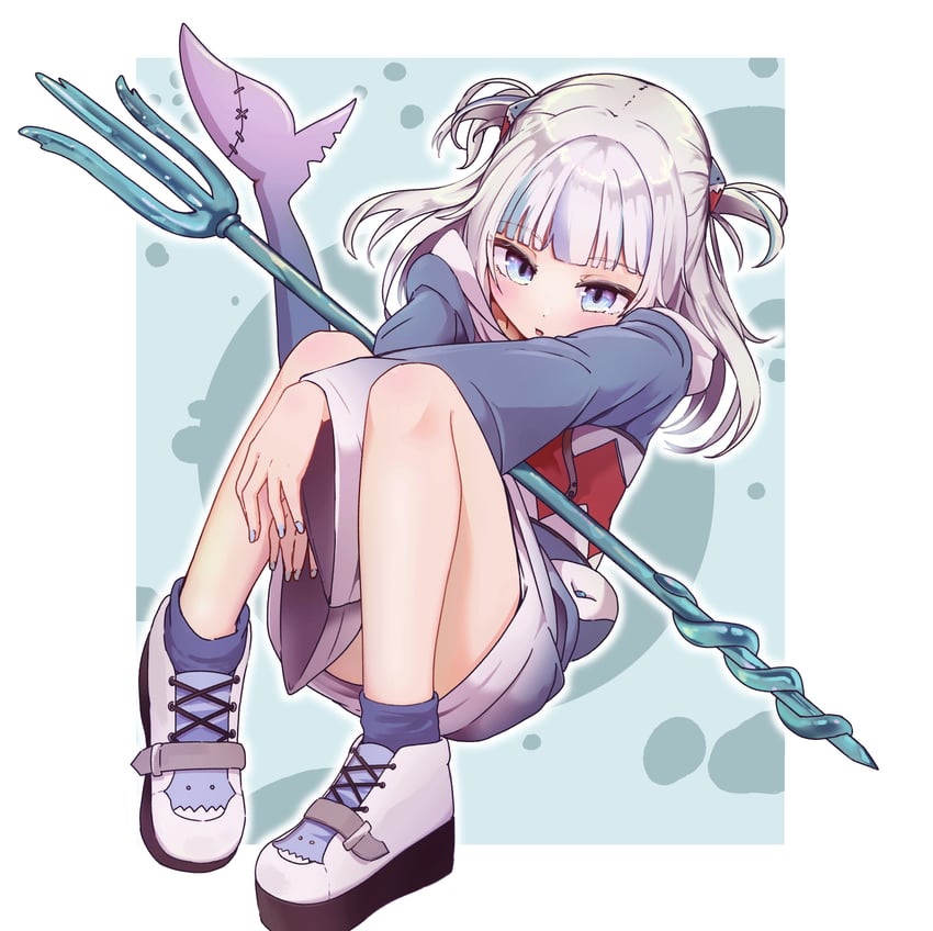 gawr gura (hololive and 1 more) drawn by seri_haramidori