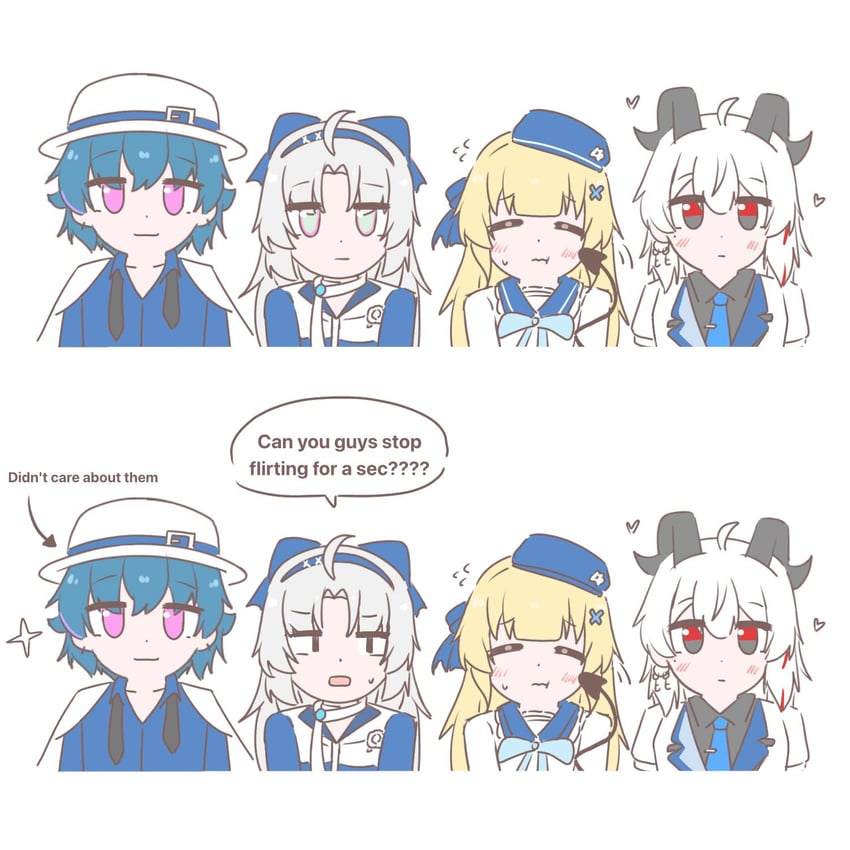 zani, phoebe, carlotta, and brant (wuthering waves and 1 more) drawn by tenrino