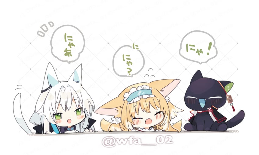 suzuran, rosmontis, and luo xiaohei (arknights and 1 more) drawn by itsuki_02