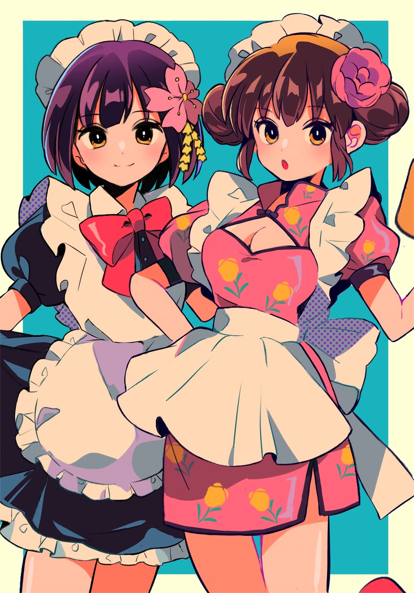 japan and china (axis powers hetalia) drawn by sanamaru_(sana79261827)
