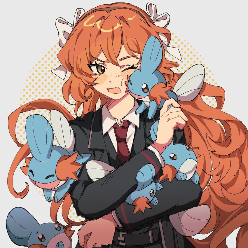 ishmael and mudkip (pokemon and 2 more) drawn by qiluge
