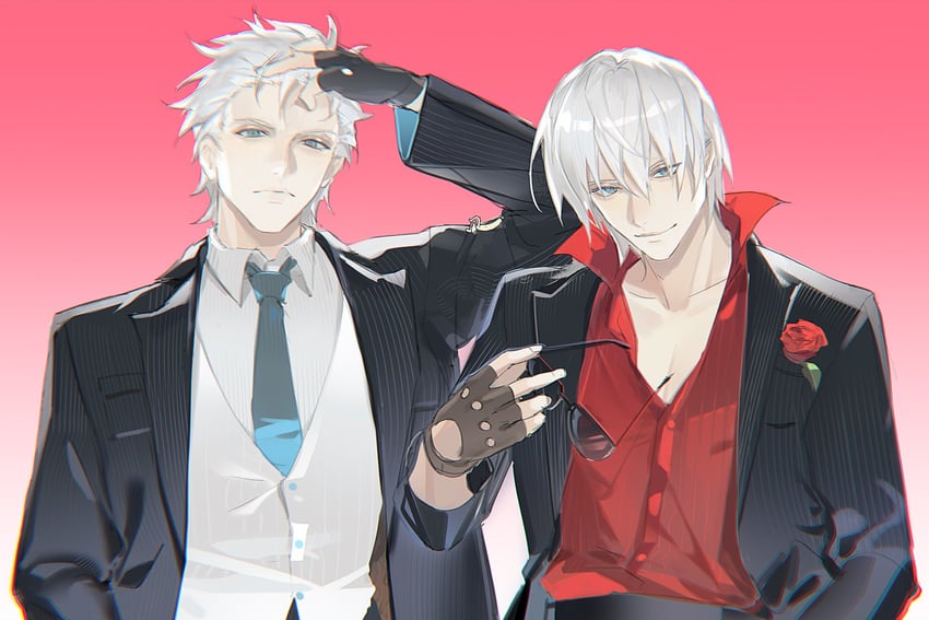 dante and vergil (devil may cry and 1 more) drawn by cumcmn