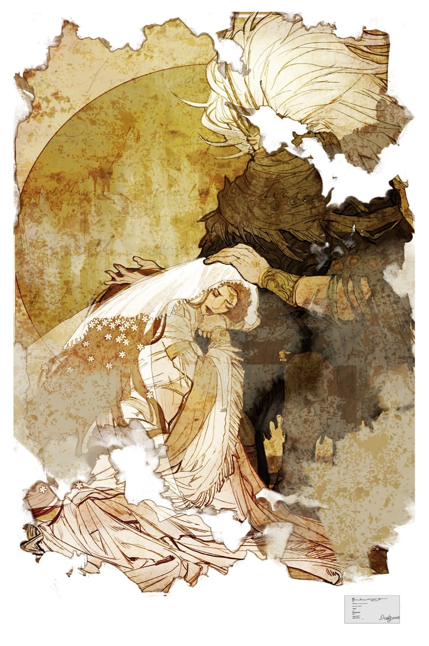 nameless king and queen of sunlight gwynevere (dark souls and 1 more) drawn by shadderfans