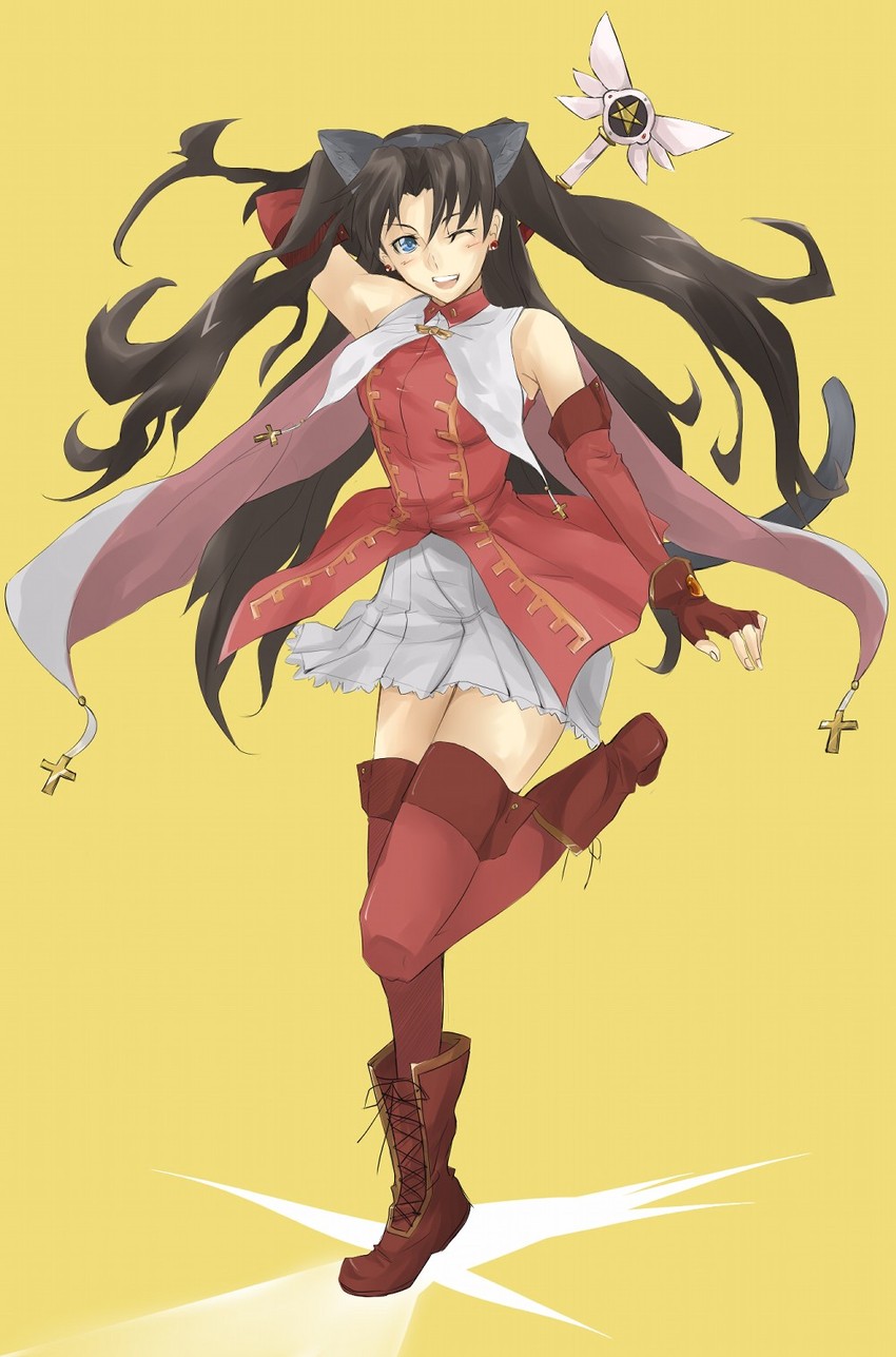 tohsaka rin, magical ruby, and kaleido ruby (fate and 1 more) drawn by nana_g
