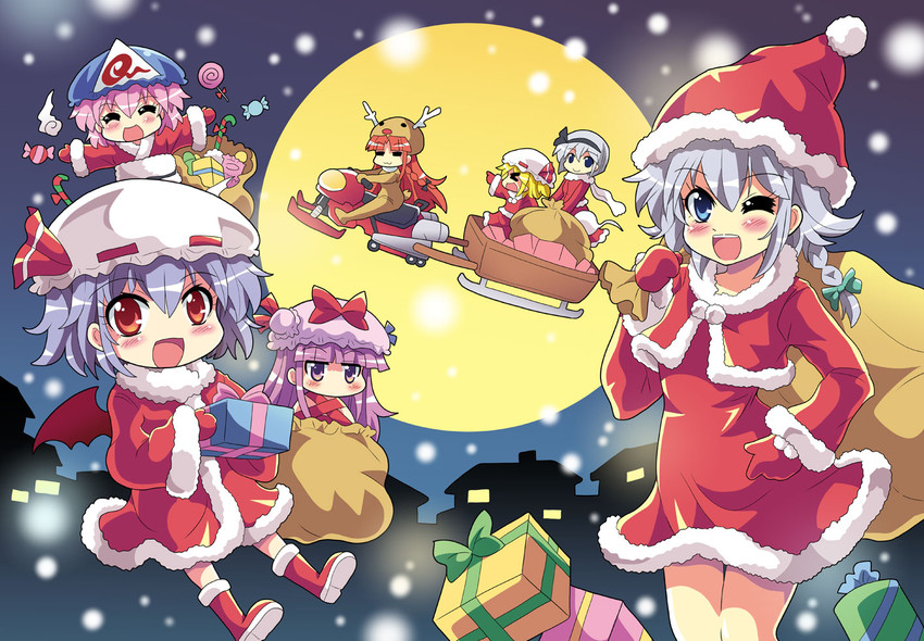 remilia scarlet, flandre scarlet, izayoi sakuya, konpaku youmu, patchouli knowledge, and 2 more (touhou) drawn by colonel_aki